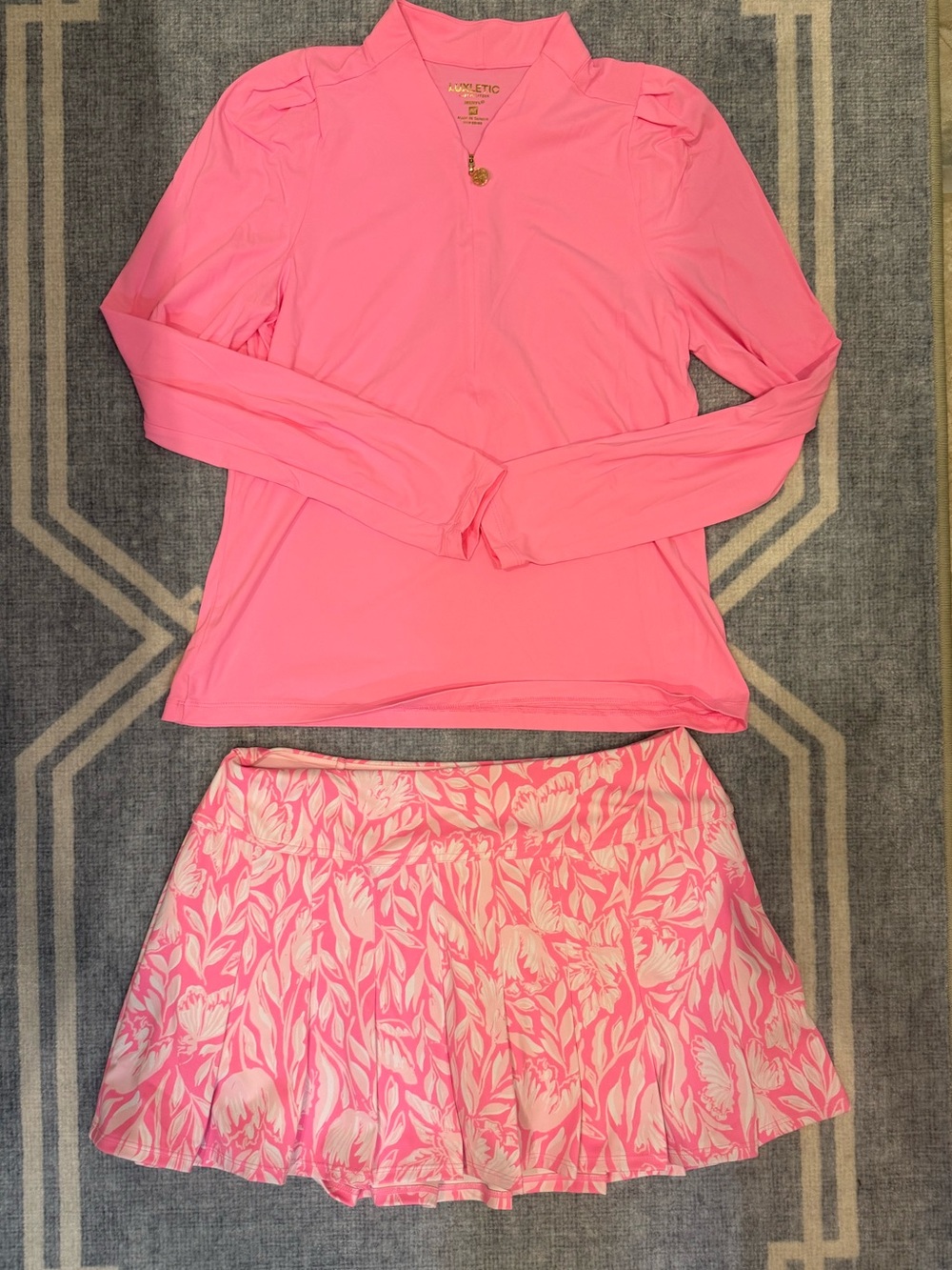 Lilly Pulitzer Luxletic Rousseau Pink Tulip To Tango Set